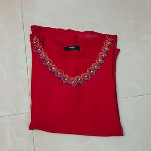 Beaded Red Top