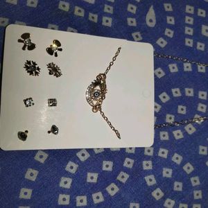 Imported Chain And Earings SEt Packed New