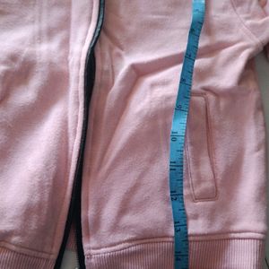 PINK FLEECE ZIP UP SWEATSHIRT JOGGER SET