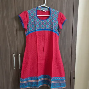 Red Cotton Kurta