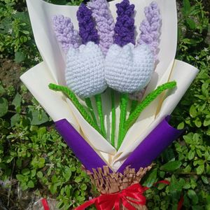 Crochet Levender And Tulip 🌷 BOUQUET