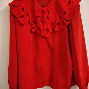 Red Korean Rare Find Tops