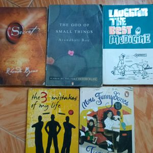 5 books in fair condition
