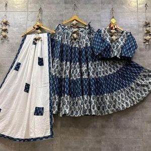 Cotton Beautiful Lahenga Set