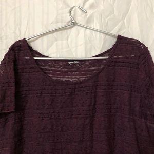 Purple Short Sleeve Top