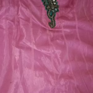 Pink Kurta For Women 40 Inch