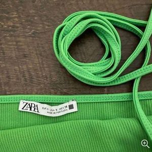 ZARA Green Halter Top