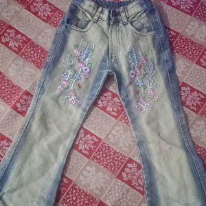 Girls Stylish Bootcut Jeans