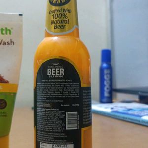 1.MamaEarth Turmeric Facewash  2. BEER SHAMPOO