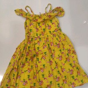 Yellow Coloured Cotton Frock