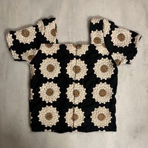 Embroidered Front Open Shrug