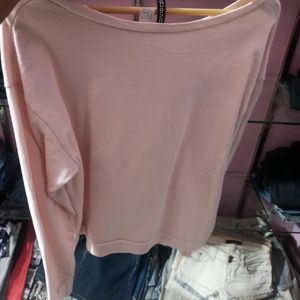 Pink H&M Hoodie Sweatshirt Full sleeve