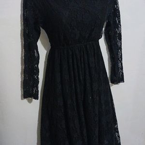 VERY PRETTY BLACK NET FROCK