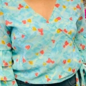 A Beautiful Multicolored V Shaped Top