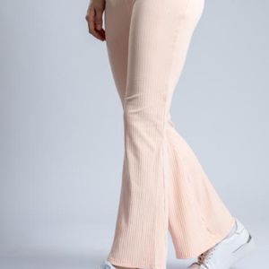 Bell Bottom Ribbed Trouser