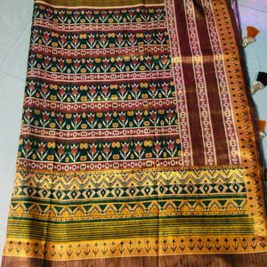 Full Shinning Silk Blend Patola Saree