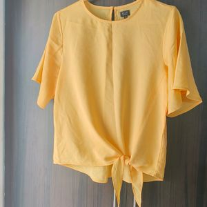 Yellow Knot Top