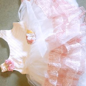 Fancy Frill Frock For 1yr Child