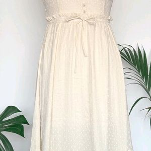 Cottage Core Pinteresty Off White Dress