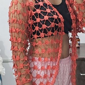 Netted Cardigan