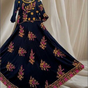 heavy embroidered gowm for women