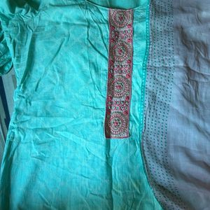 Kurta Paint Dupatta Set Cotton