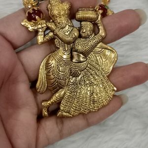 Traditional Radha Krishna Pendent Set