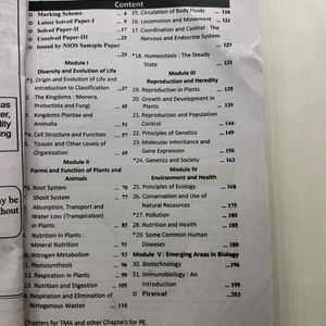 Key Of Biology 12class Nios