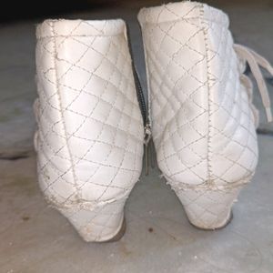 White Color Boots Size 3.5