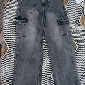 Charcoal Straight Fit Jeans