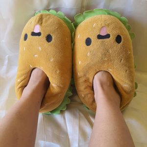 Hamburger Room Slippers