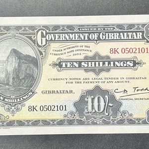 Sale. 10 Shillings Gibraltar Nice Condition