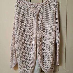 Baby Pink Knitted Cardigan Top