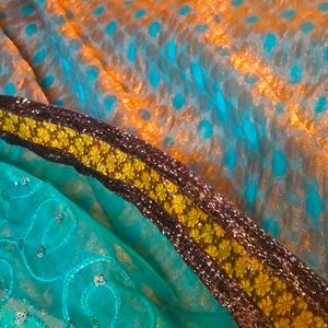 Double CLR Net Sarees