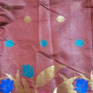 Grand Festive Silk Cotton Saree with Blouse