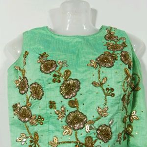Pastel Green Embroidery Lehanga Choli (Women)