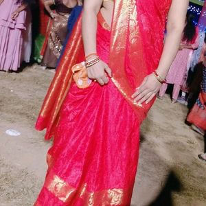 ♥️ Red Saree