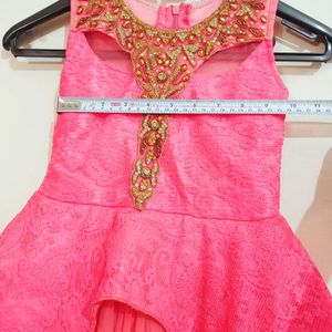 Dark Pink Gown For Girls