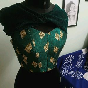 Green Corset Top