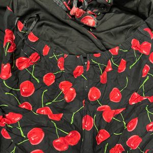 Vintage Halter Neck Cherry 🍒print Dress