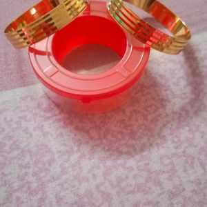 2 New 1grm Gold Polish Bangle