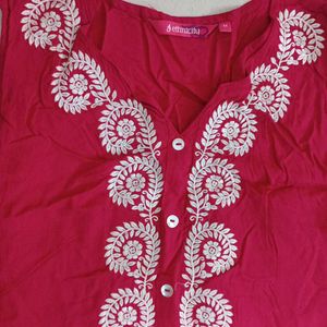 Dark Pink Daily Wear Kurti