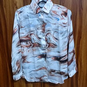 Printed Satin Shirt