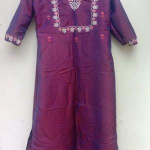 Purple Kurti Set