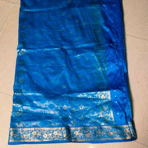 Blue Colour Pure Kanchi pattu saree