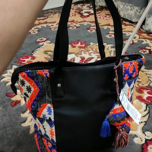 Avaasa Leather Big Tussle Tote Bag