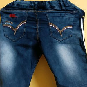 Blue Slim And Stretchable Jeans For Boys