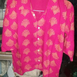 Rose Pink Crop Shirt