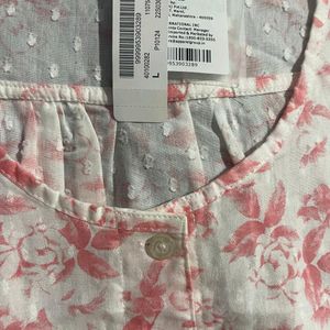 Button Down Top Pure Cotton