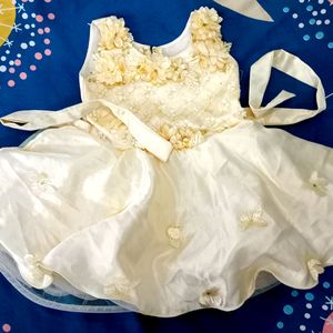 Beautiful Cream Baby Frock